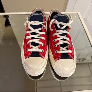 CONVERSE  Red and Blue Canvas Sneakers